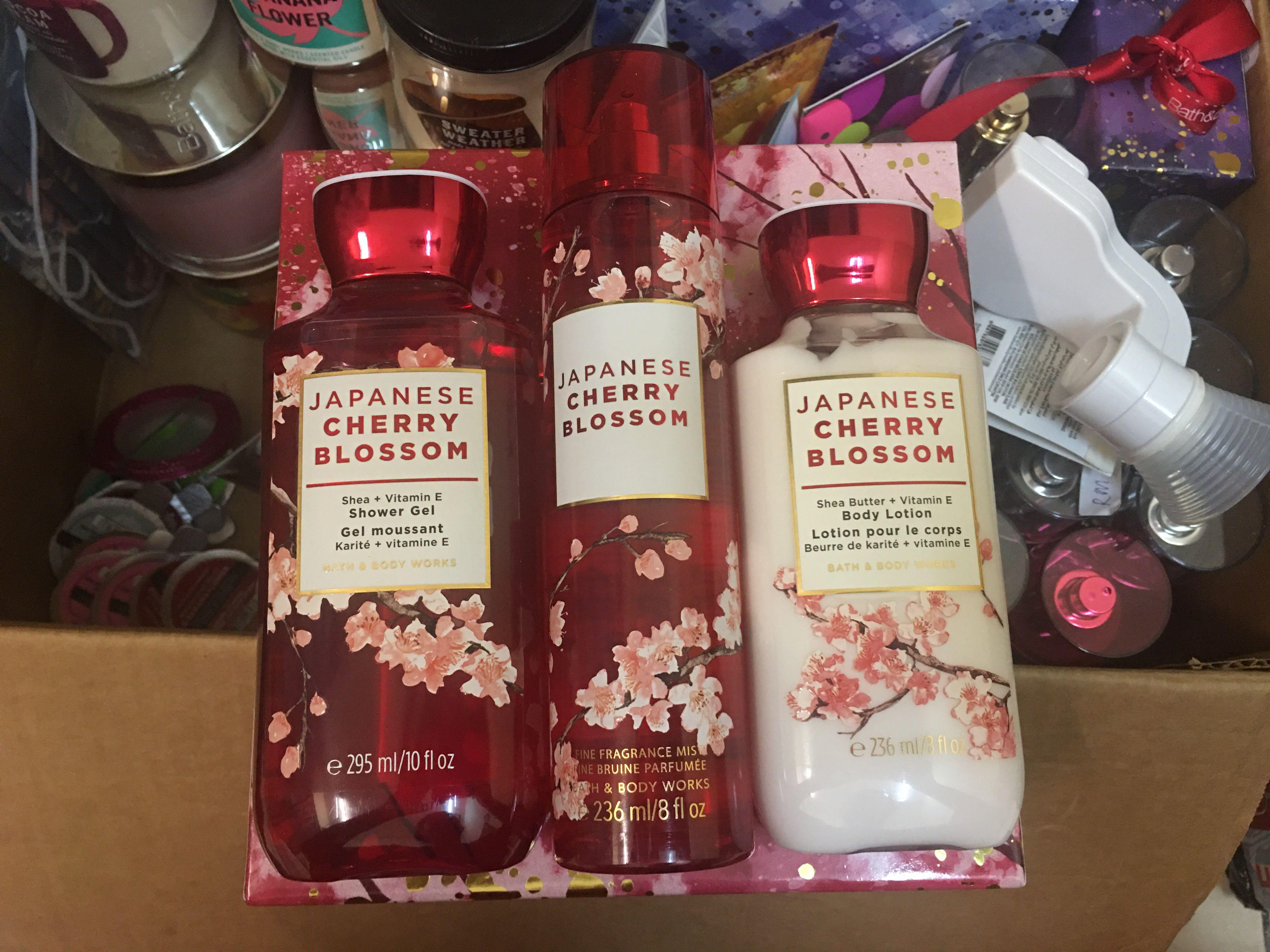 Bath & Body Works BBW Full Size Gift Set JCB Japanese Cherry Blossom