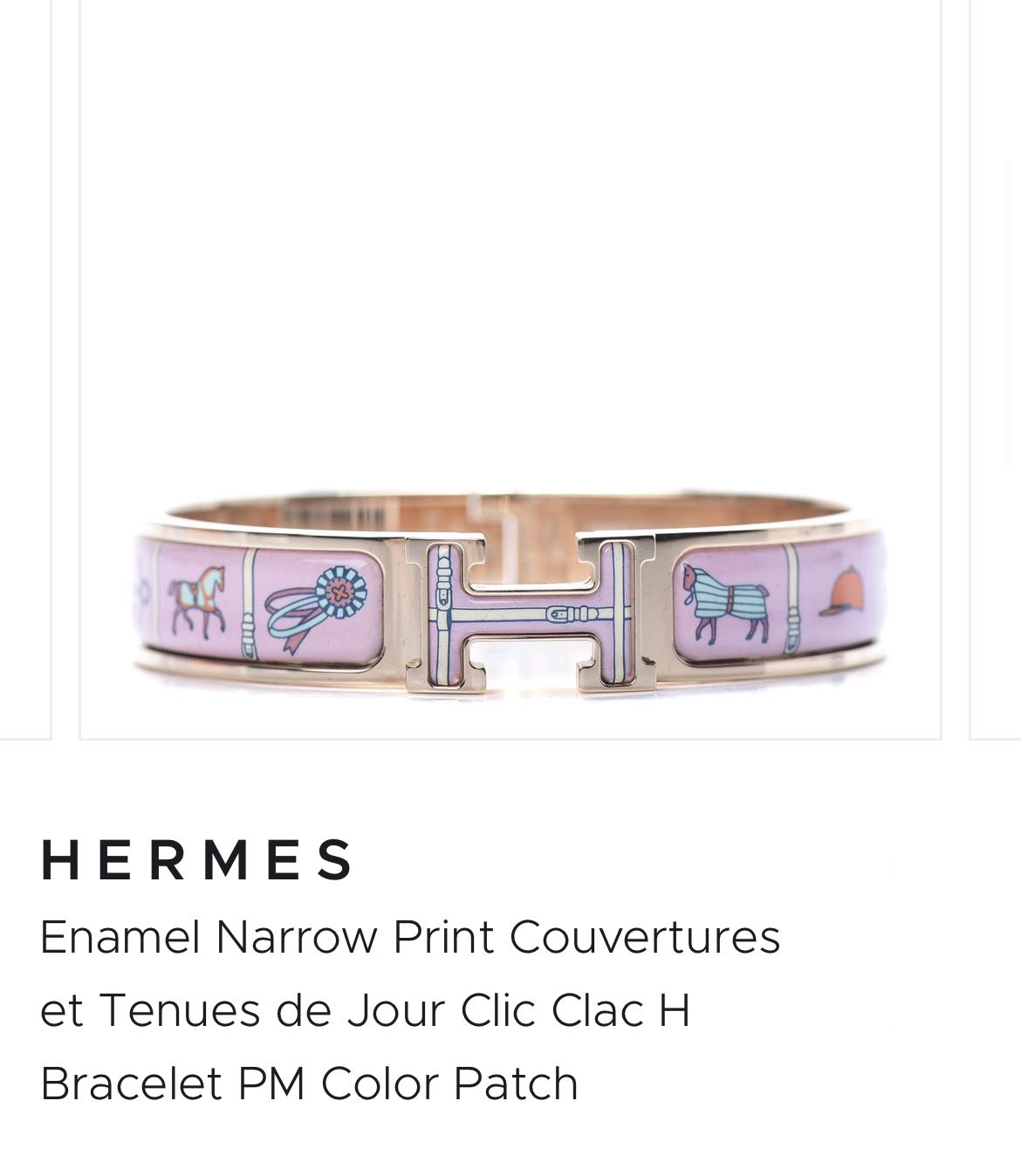 Hermes enamel outlet h bracelet