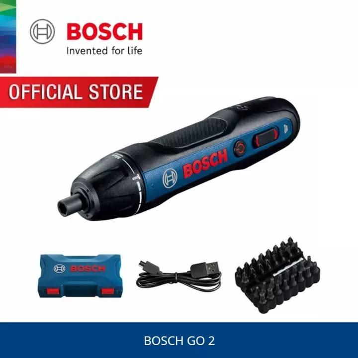 with 33pcs Accessories + Micro USB Cable New Bosch GO 2 Kit Smart Screwdriver