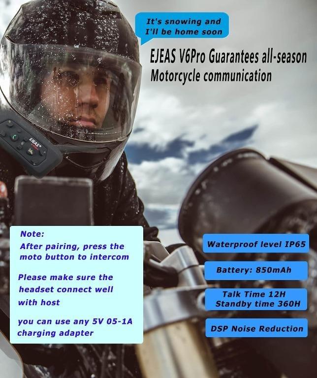 C5420 Helmet Intercom Communication System V6 Pro Motorcycle