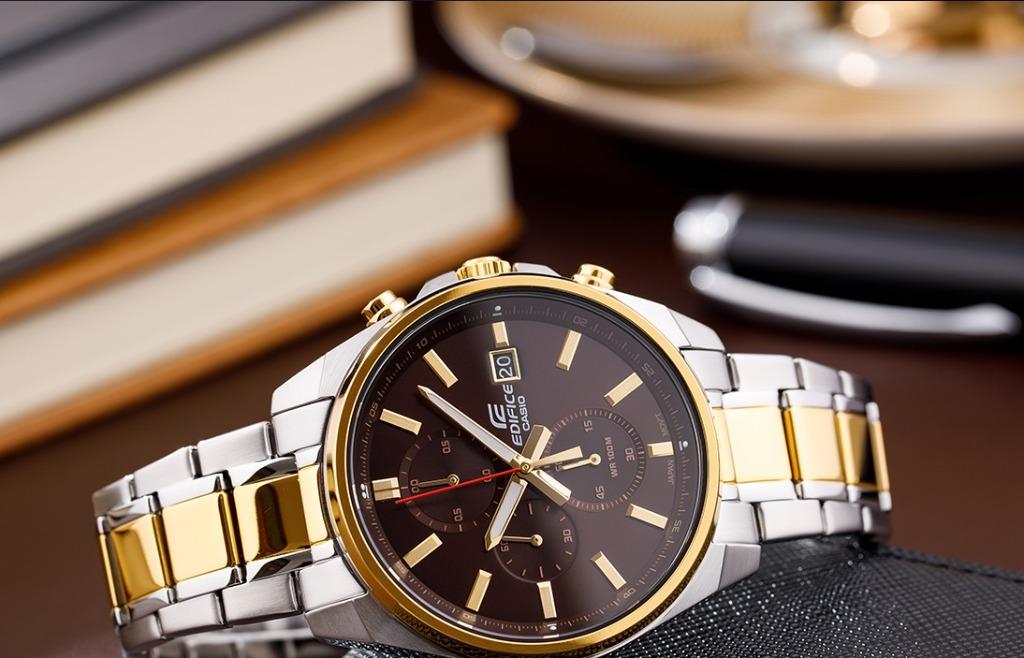 Casio edifice clearance gold silver watch