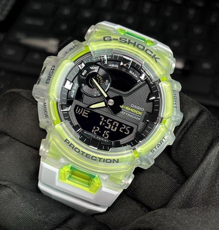 Casio G Shock GBA 900SM 7A9 G Squad Special Color Vibrant Green Translucent Bezel Digital Analog Men s Watch GBA 900SM