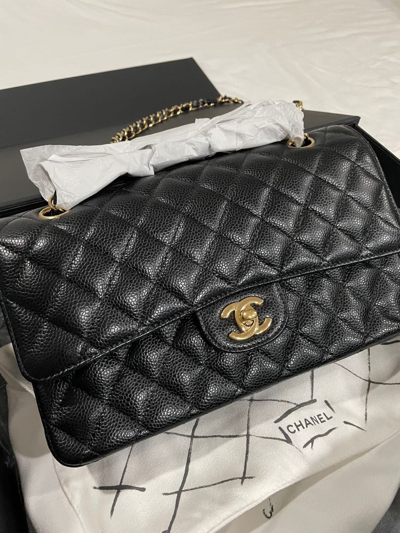 Chanel Medium Classic Flap Caviar GHW Luxury Bags Wallets on