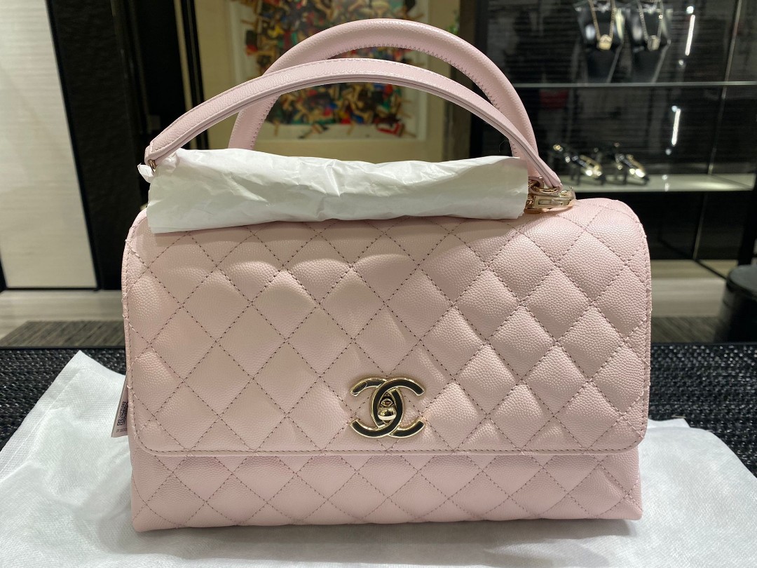 chanel coco handle metallic