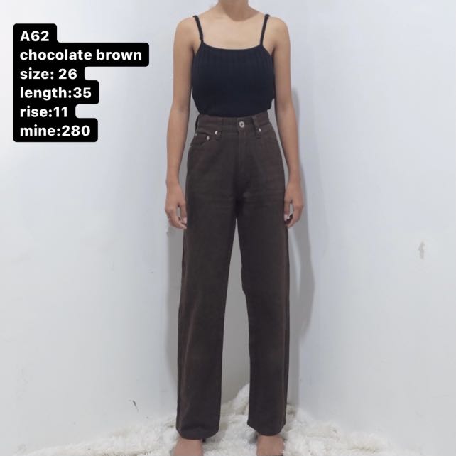 choco brown pants size 26 fav