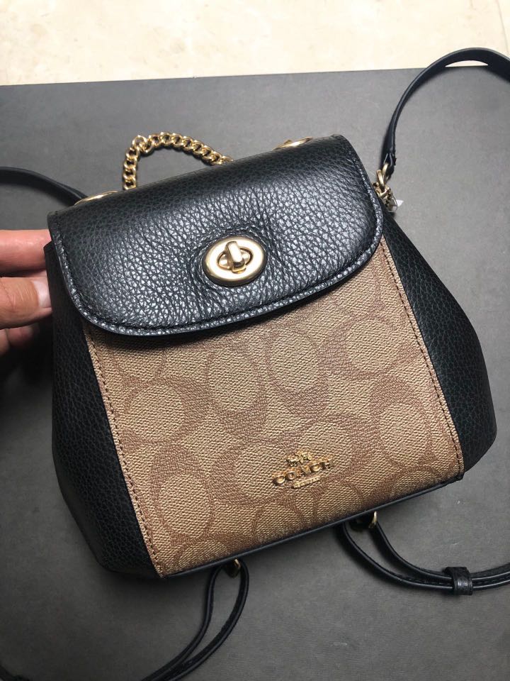 COACH CONVERTIBLE MINI BACKPACK IN SIGNATURE CANVAS (COACH C5678