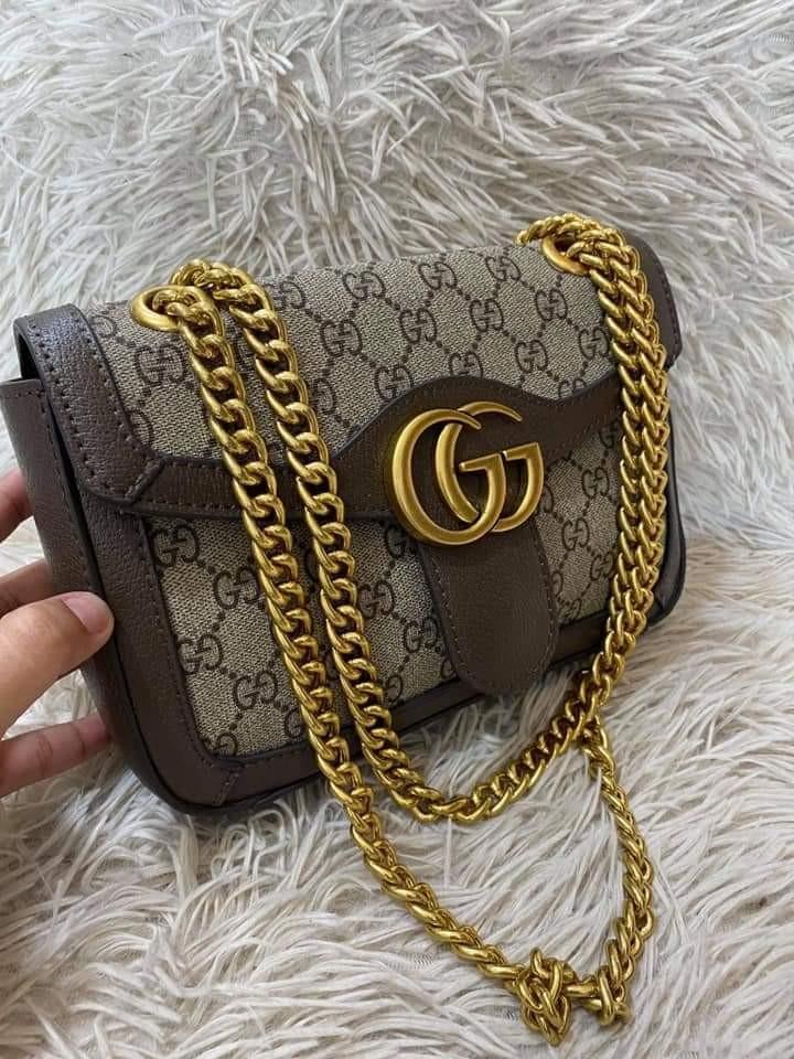 Coded GUCCI Sling bag gold hardware, Women's Fashion, Bags & Wallets