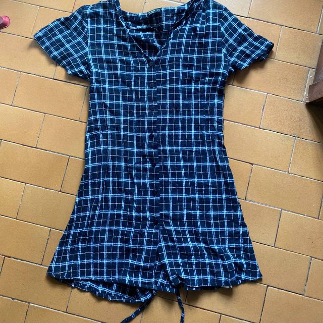 Cotton on checkered best sale dress