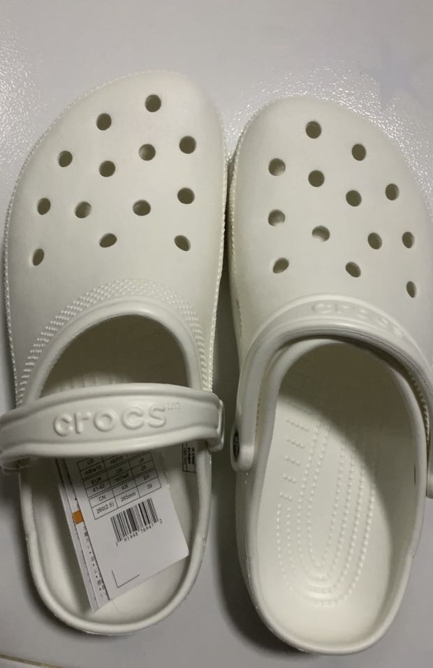 cream crocs