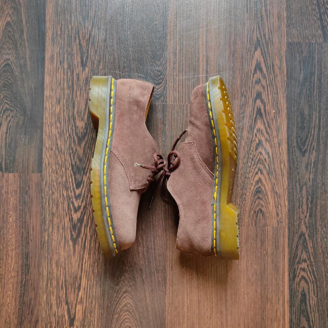DR. MARTENS AIRWAIR 1461 Brown Suede Shoes, Women