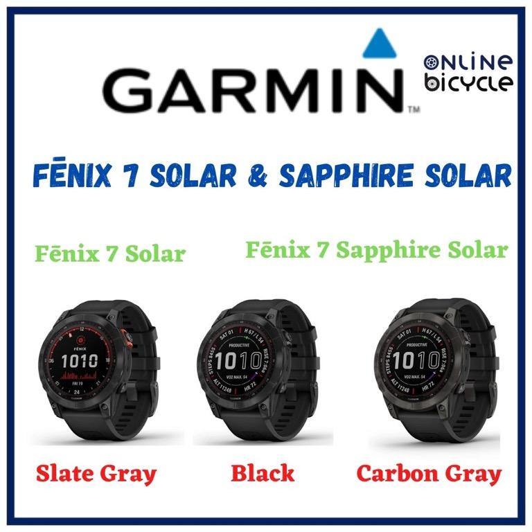  Garmin fēnix 7 Pro Sapphire Solar, Multisport GPS Smartwatch,  Built-in Flashlight, Solar Charging Capability, Fog Gray/Ember Orange :  Electronics