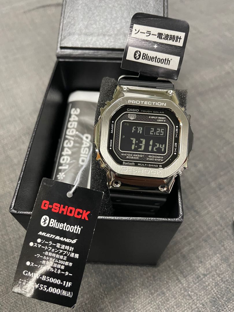 全新G-SHOCK GMW-B5000-1JF, 名牌, 手錶- Carousell