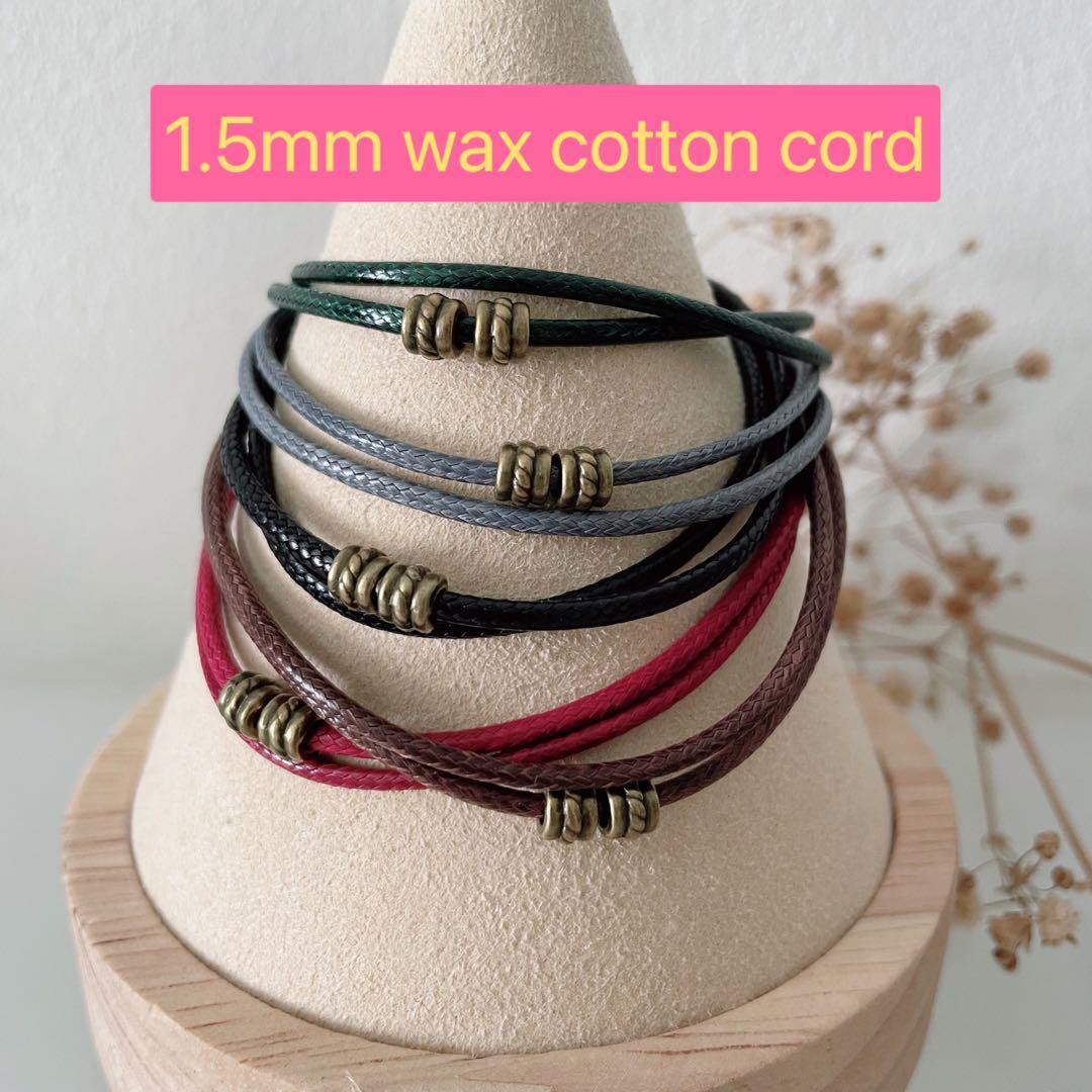 Waxed cotton cord bracelet cheap