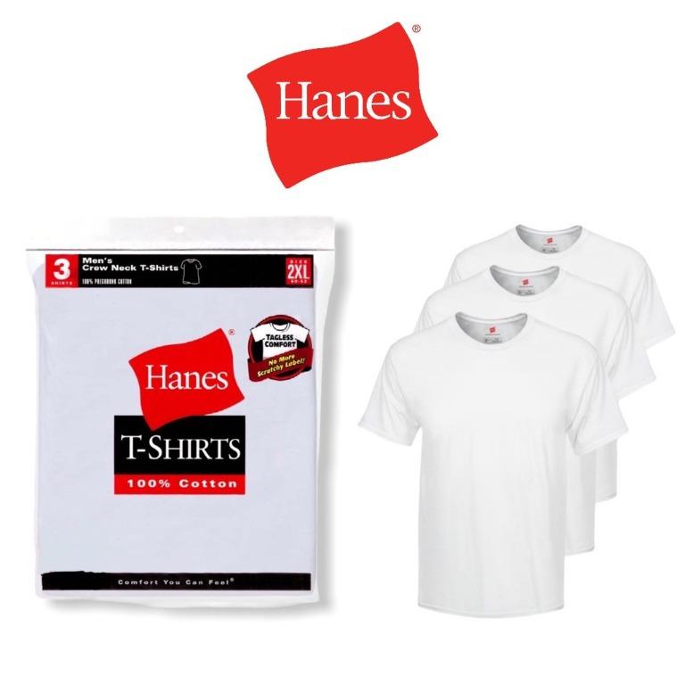 Hanes Classics Tall Men's Crewneck T Shirts 2-Pack, White