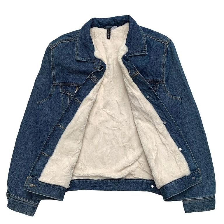 H&m sherpa denim sales jacket