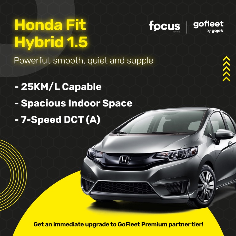 Honda Fit Hybrid (2019) PHV Rental, Cars, Car Rental on Carousell