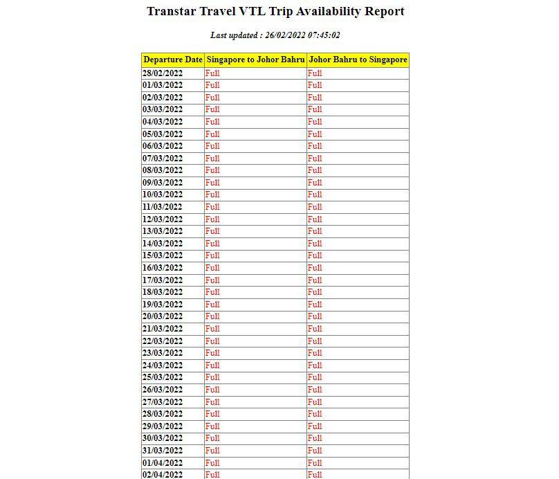 Transtar travel vtl bus ticket