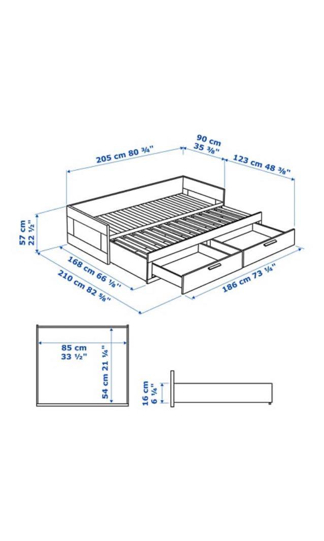 Ikea Brimnes Bed Frame, Furniture & Home Living, Furniture, Bed Frames