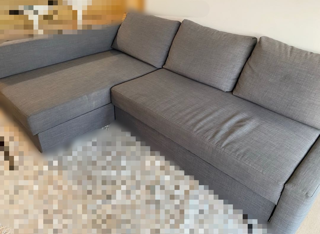 Ikea L shape sofa bed with storage, Furniture & Home Living, Furniture