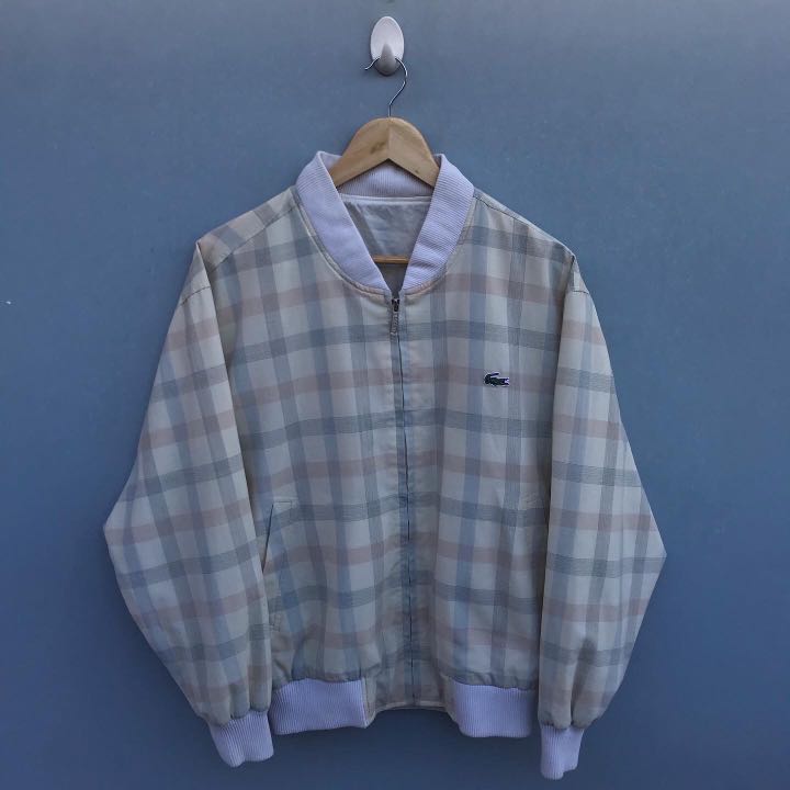 Lacoste Vintage Plaided Bomber Jacket 