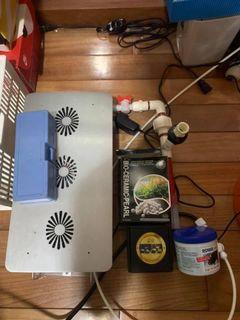 高功率LED藍白可調 海水魚燈 日落日出 2呎缸以內使用鹽度計 紅白分流管 海水濾鏡