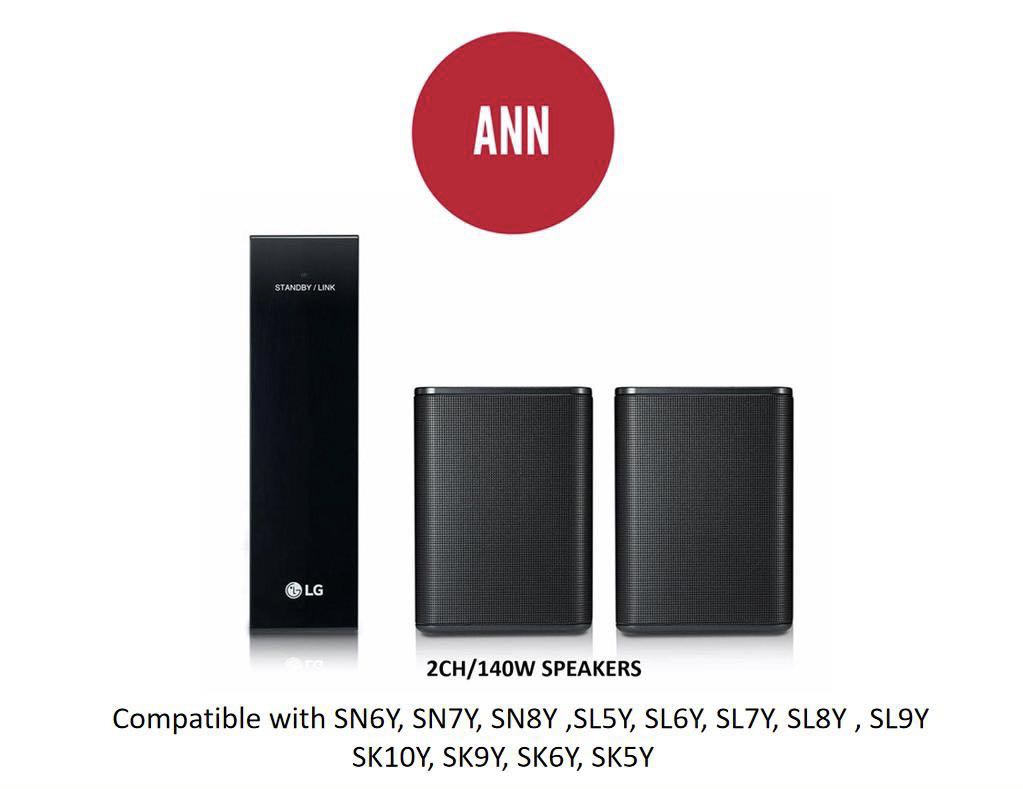 LG SPK8S 140 W Wireless Surround Sound Kit, Audio, Soundbars, Speakers