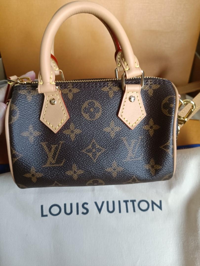 Reserved  Authentic Louis Vuitton lv nano speedy Pink Denim, Luxury, Bags  & Wallets on Carousell