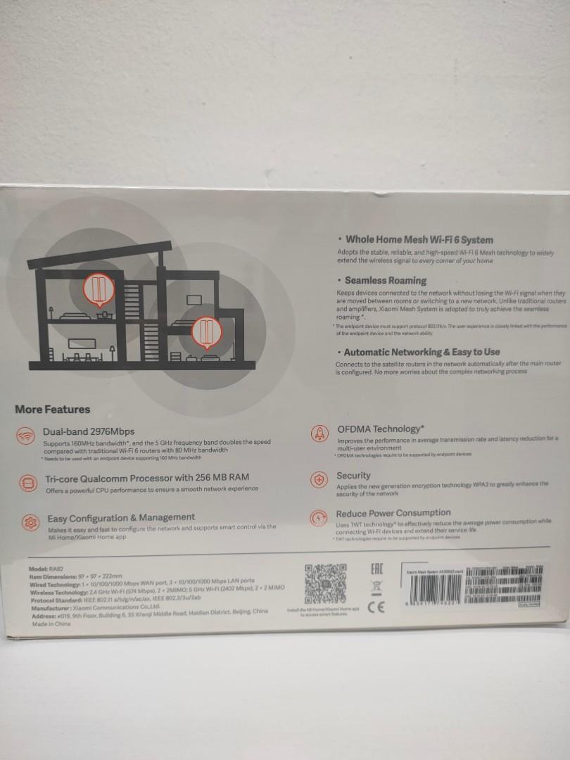 xiaomi mesh system AX3000 -2pack, Computers & Tech, Office & Business ...