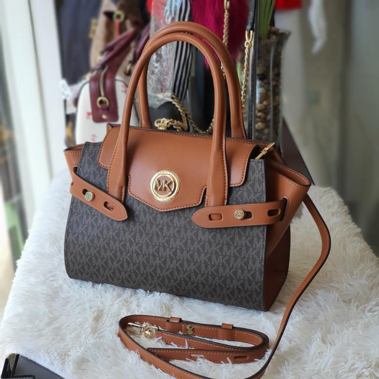 Carmen large logo 2025 and leather belted satchel