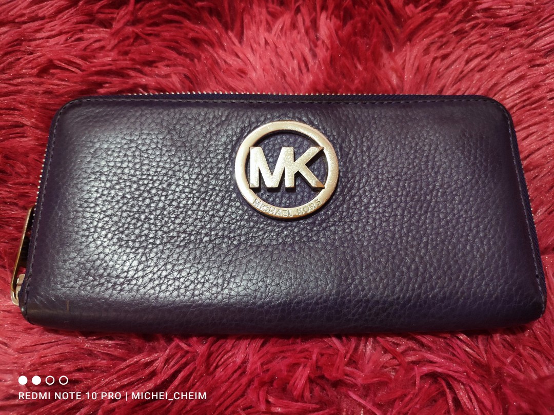 Michael kors fulton discount zip around wallet