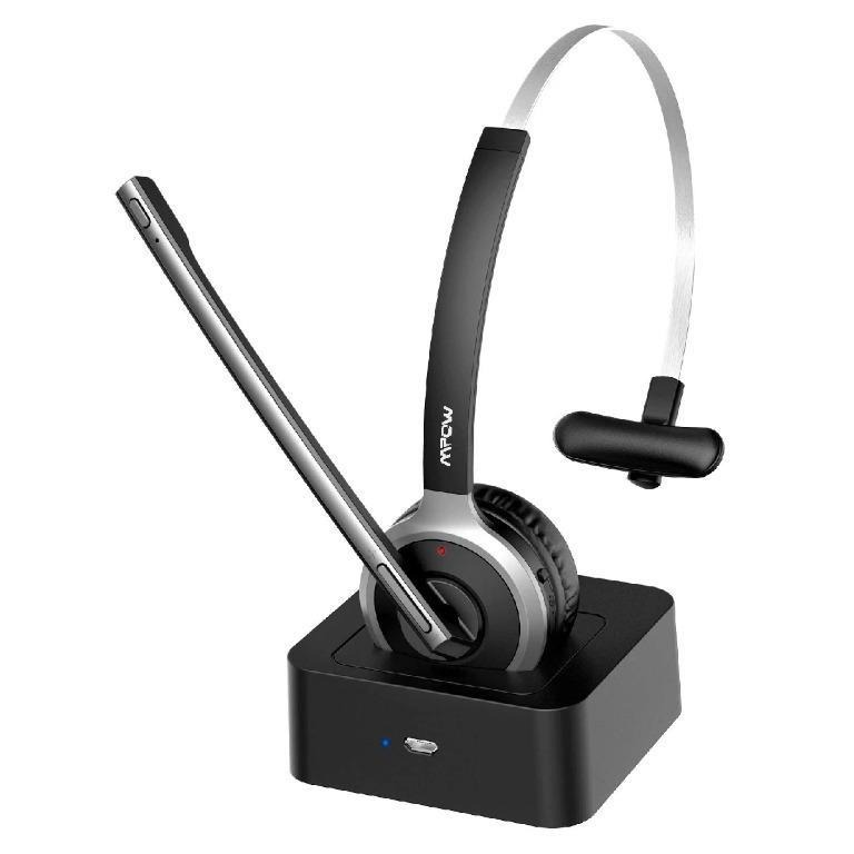 MPOW BH231A Bluetooth Headset with Charging Station, Mobile Phones