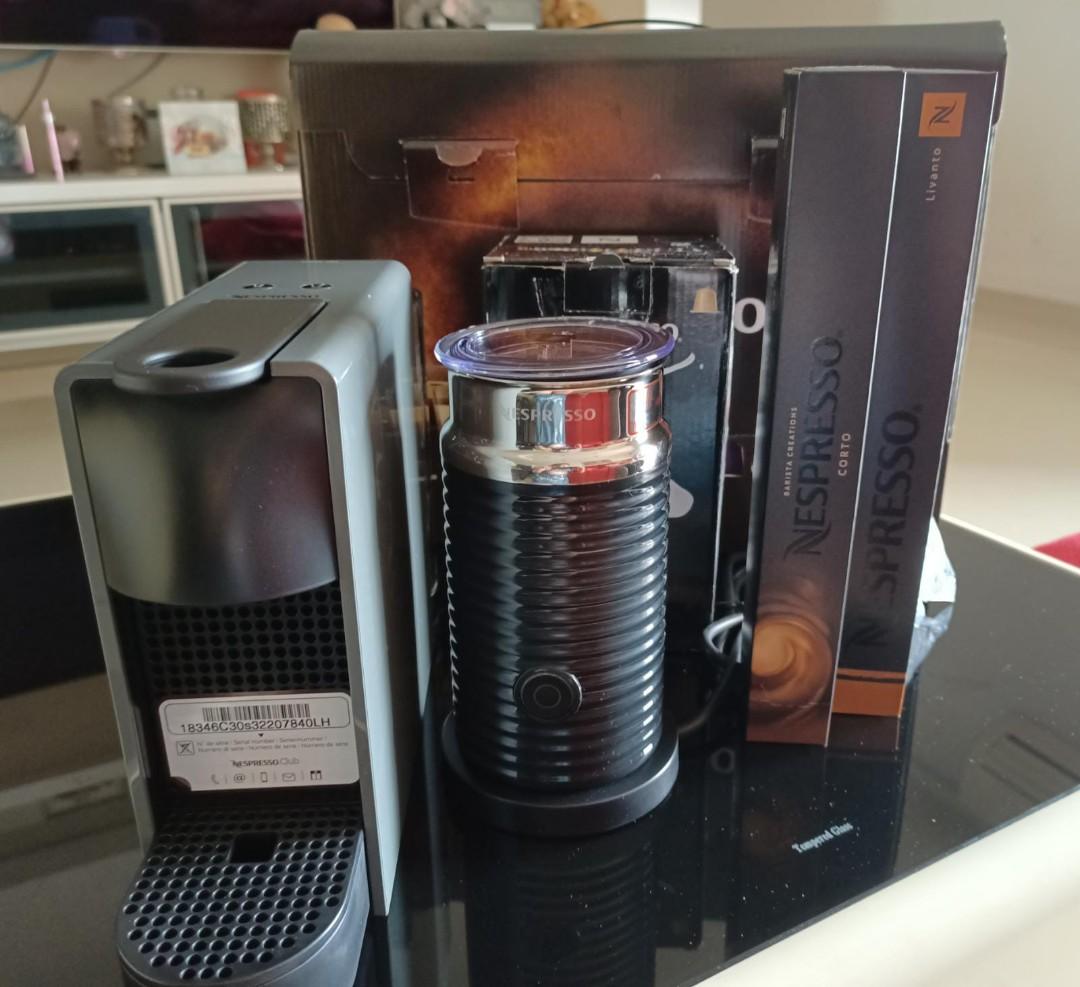 Nespresso Essenza Mini (Intense Grey) & Aeroccino Milk FrotherFree 14