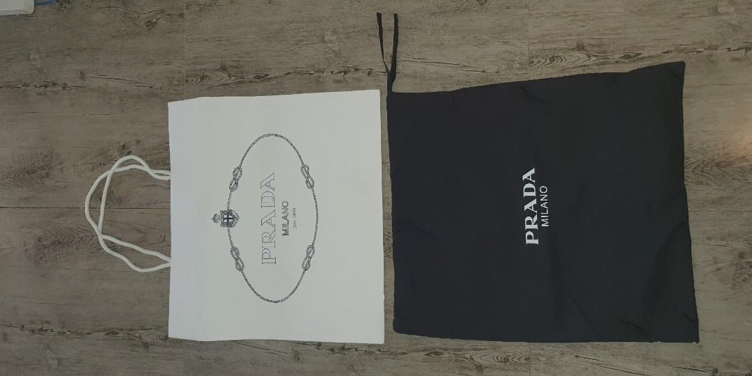 Paper bag/ Dust bag (Category: Luxury Bags & Wallets) located in Caloocan City. Submitted by ranation (Listing ID 1145696693, Image 1). Description: prada paper bag/dust pag - 1500 sold🗨 gucci -500 LV - 500.