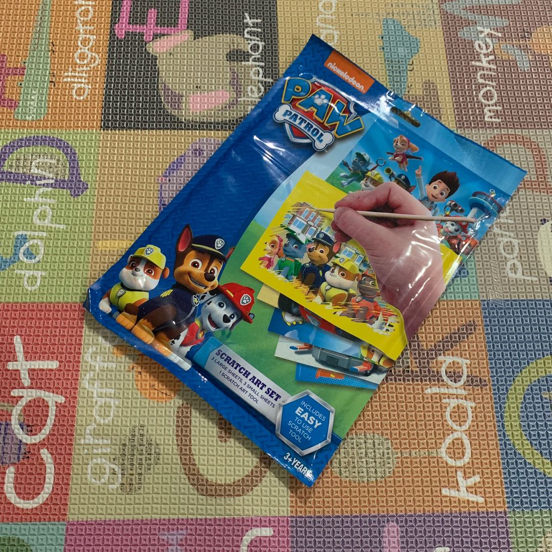 Paw Patrol Scratch Art Set, Hobbies & Toys, Stationery & Craft, Art