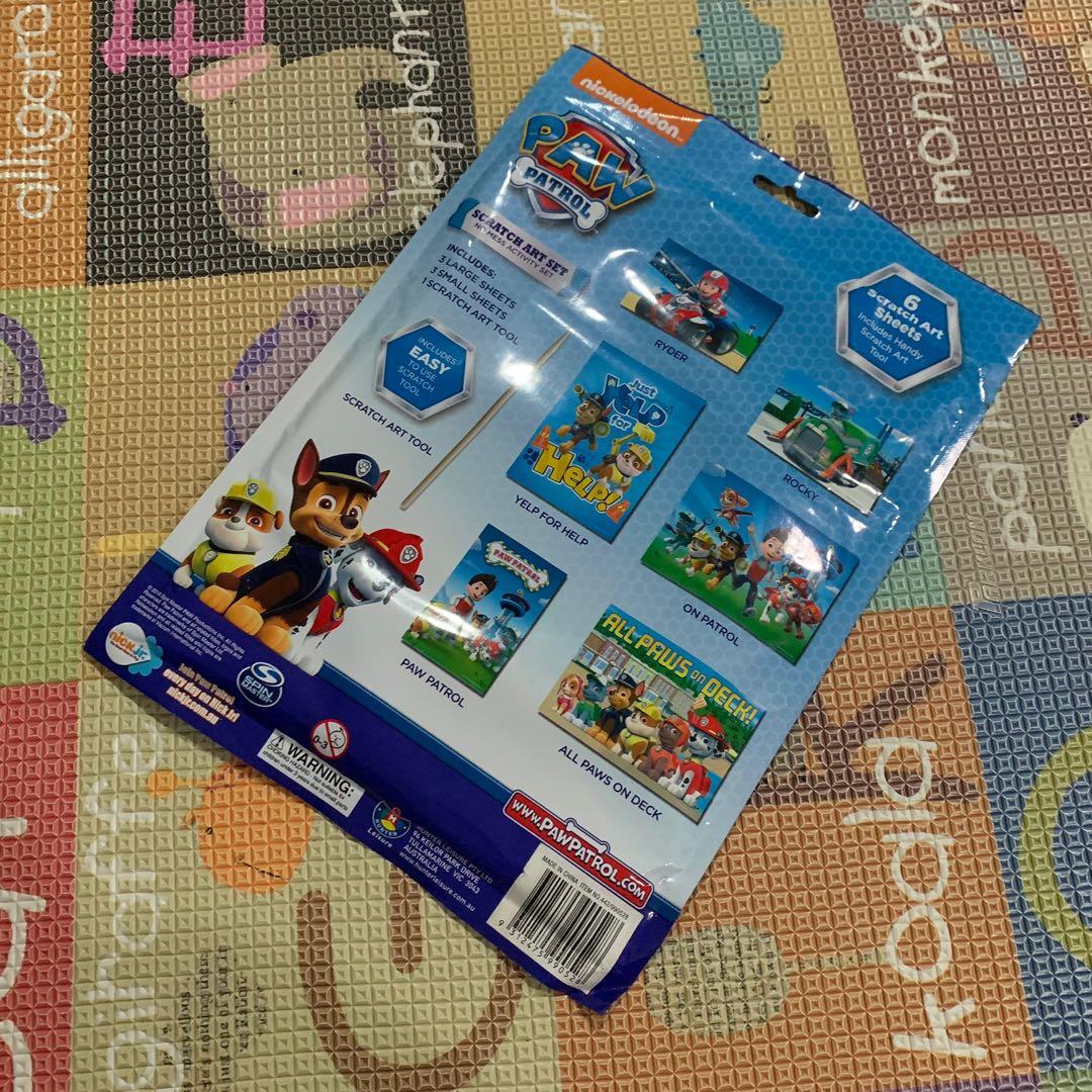 Paw Patrol Scratch Art Set, Hobbies & Toys, Stationery & Craft, Art