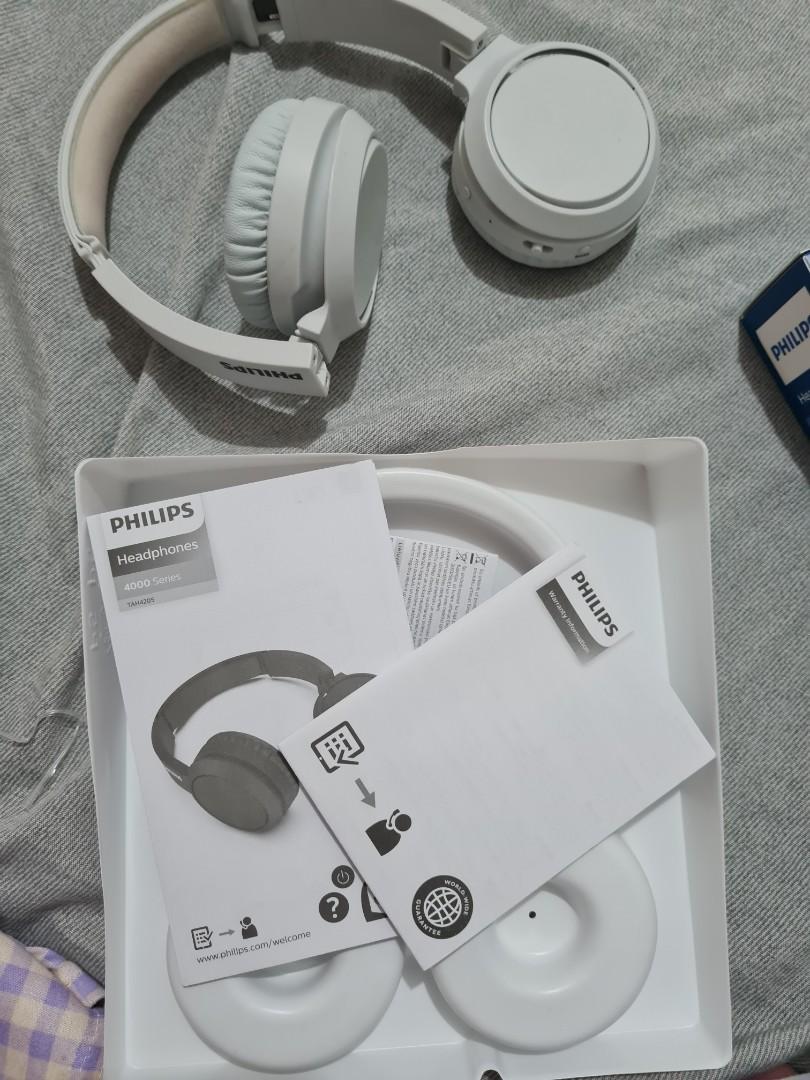 Philips H4205 Wireless Bluetooth OnEar Headphones with Mic, Audio