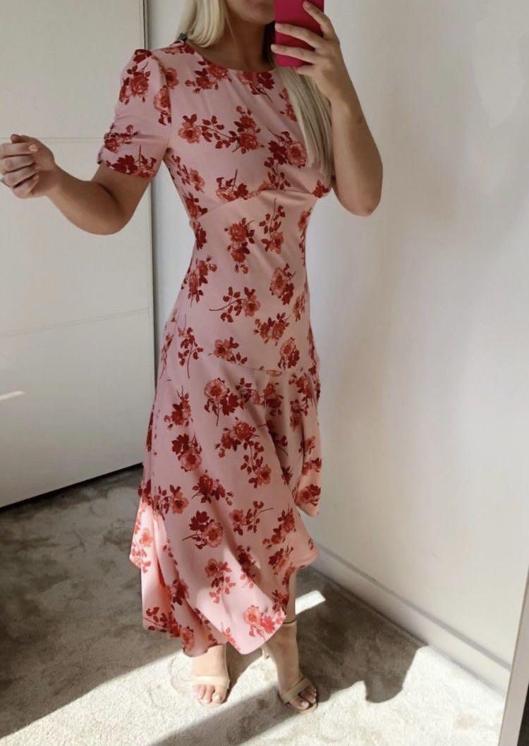 Primark pink shop floral dress
