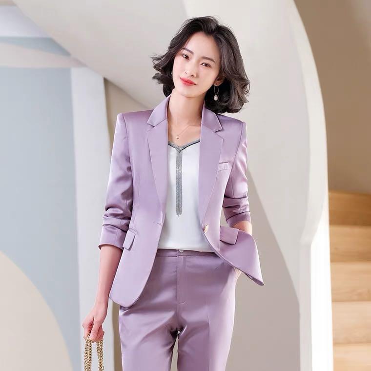 Purple deals blazer set