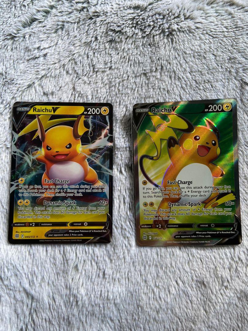 Raichu V and full art brilliant stars set, Hobbies & Toys, Toys & Games on  Carousell