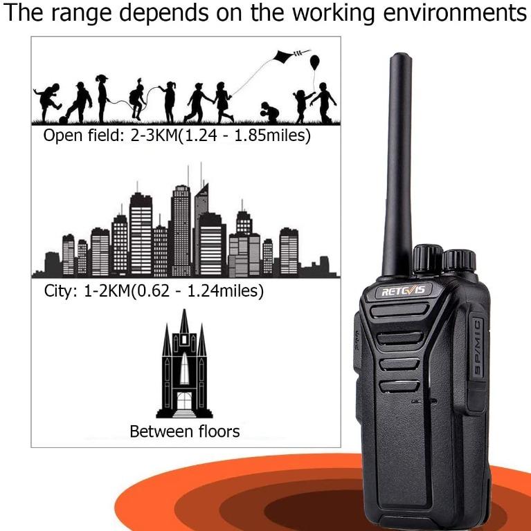 Retevis RT27 Walkie Talkies, Walkie Talkie Rechargeable with USB Charging  Base, PMR446 License-free, 16 Channels, VOX, Walkie Talkies Long Distance, Two  Way Radio for Biking, Camping (2 Pack, Black), Mobile Phones 
