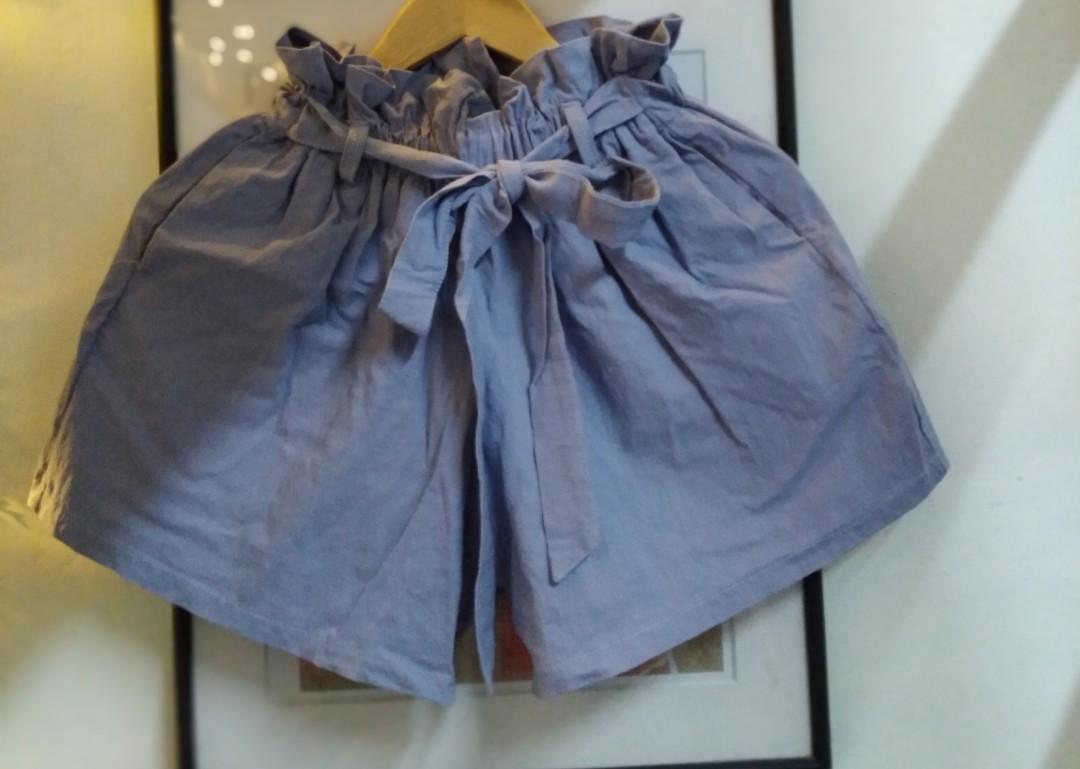 Soft Denim PAPER BAG SHORTS, Women's 