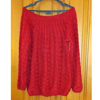 Sweater Rajut merah / atasan