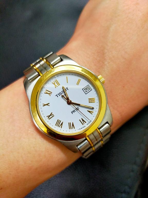 Tissot pr50 gold best sale watch