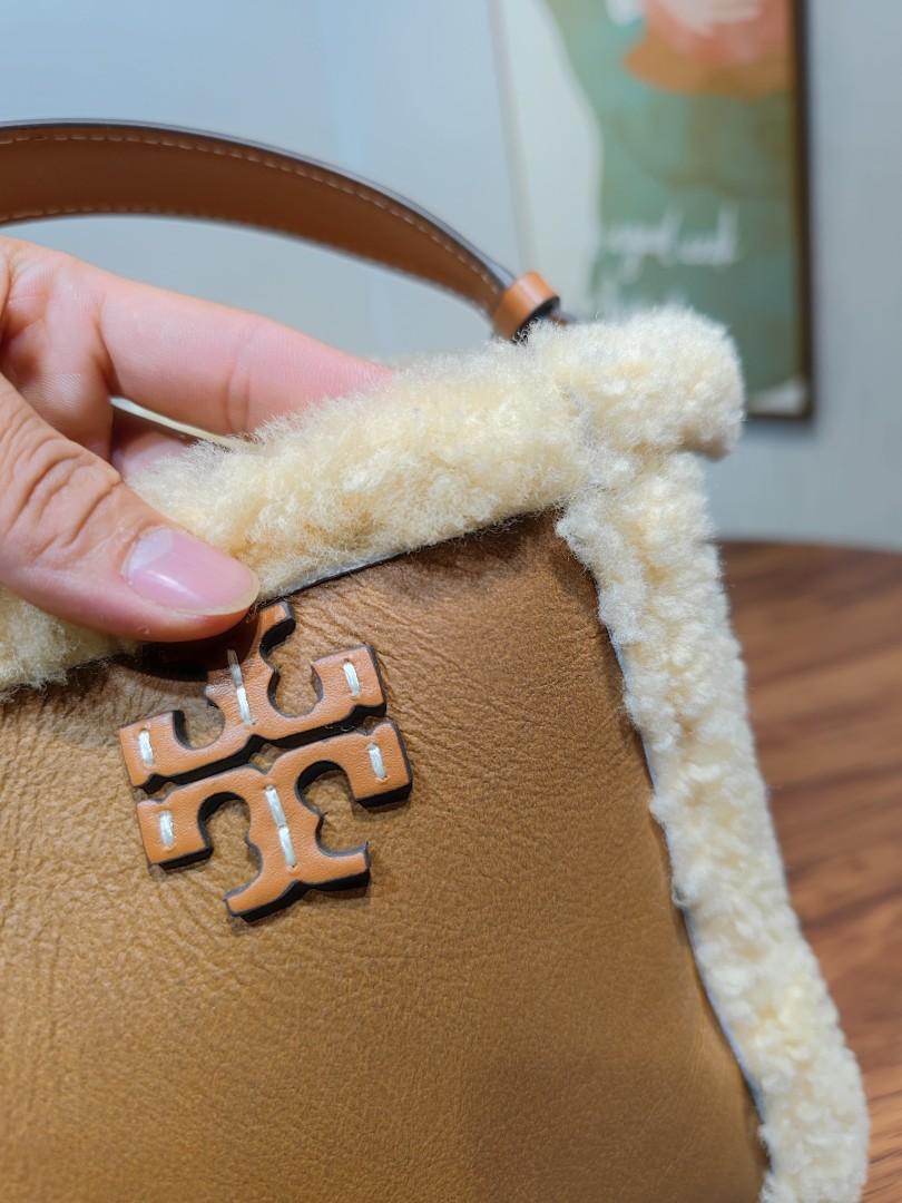 Tory Burch Small McGraw Genuine Shearling Bucket Bag