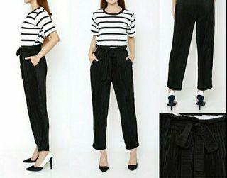 Trouser Pleated Black Pants