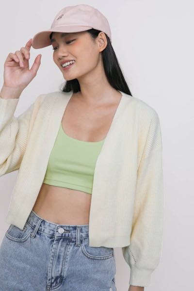TTR: Odette Knit Crop Cardigan (Cream 