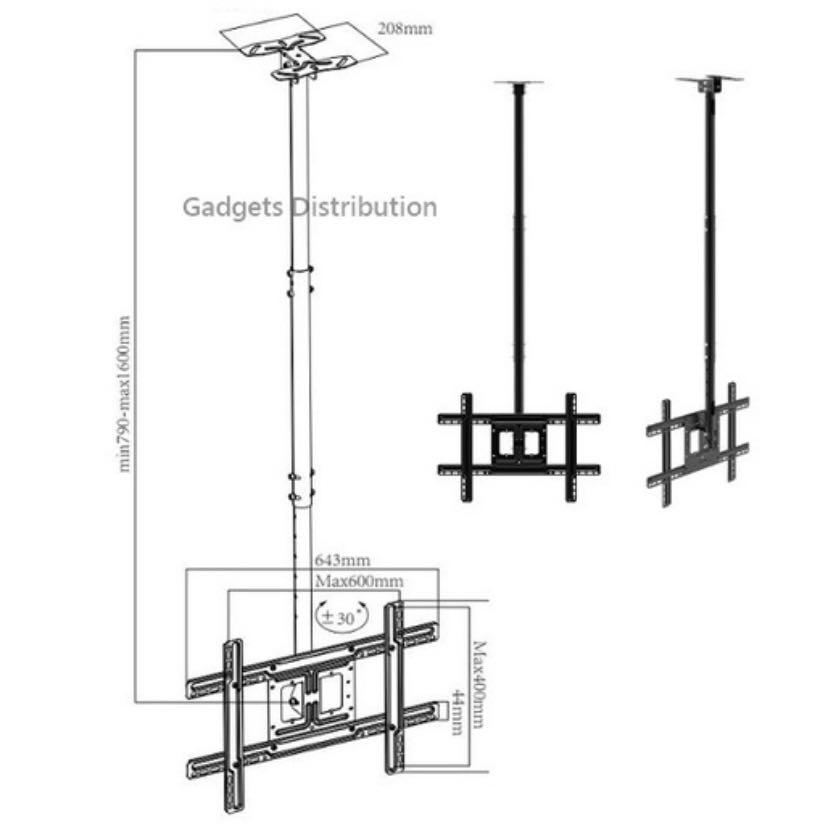 TV Bracket Flat Panel Ceiling Mount, TV & Home Appliances, TV