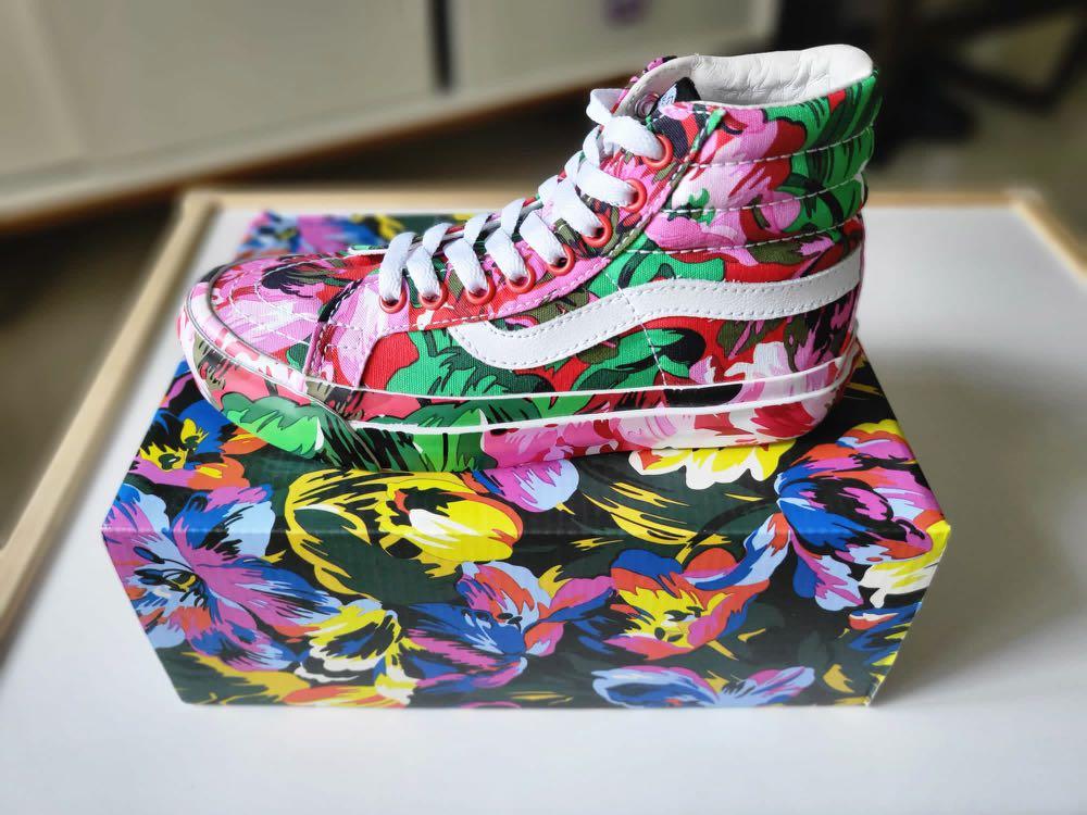 Red cheap floral vans