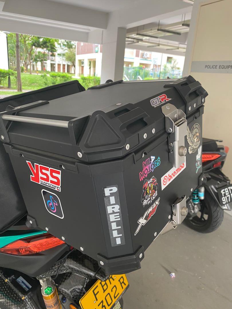 Xmax Box Rack XMAX OEM Rack and 45L Aluminium Box, Motorcycles, Motorcycle ...