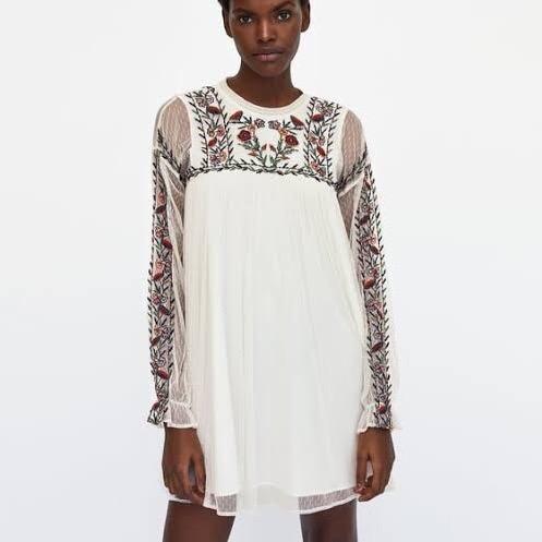 Zara plumetis dress 2025